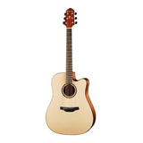 Violão Aço Folk Crafter Hd250 Ce Natural Verniz Elétrico 