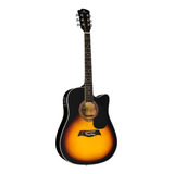 Violão Eletroacústico Michael Vmf361 Tília Sunburst Mate Direita
