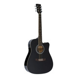 Violão Folk Elétrico Cutaway Vogga Aço Tensor Bi-direcional