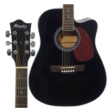 Violão Folk Tagima Memphis Md-18 Bk Eq Afinador Promoção!