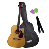 Violão Folk Tagima Memphis Md18 Nt Capa+correia+palheta
