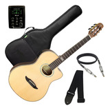 Violão Giannini Flat Gnf-3 Nylon Elétrico + Kit C/acessórios