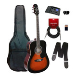 Violão Giannini Gd1 Folk Kit Com Bag Almofadado E Acessórios