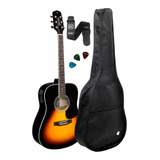 Violão Giannini Gd1 Vsb-s Elétrico Afinador + Capa Correia