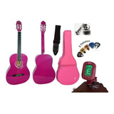 Violão Memphis By Tagima Acustico Nylon Ac 39 Cor Rosa+kit 