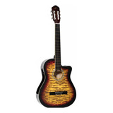 Violão Nylon Elétrico Acústico Cutway Vogga Vce226nc Sb