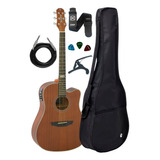 Violão Strinberg Sd200 Mgs Folk Elétrico Kit Capa Sd200c Mgs Material Do Diapasão Louro Indiano Orientação Da Mão Destro