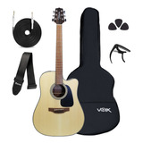 Violão Takamine Elétrico Aço Gd12 Natural Capa Correia Cabo