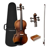 Violino 3/4 Tampo Em Spruce Vogga Von134n Com Case Cor Marrom