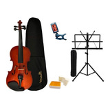 Violino 3/4 Vivace Mo34 Kit + Estante + Afinador Completo