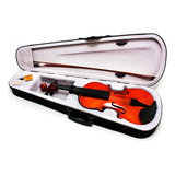 Violino 4/4 Acústico Arco Breu Cavalete + Estojo Madeira