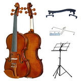 Violino 4/4 Eagle Ve441 Completo Espaleira Estante Prendedor