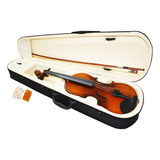 Violino Acústico 4/4 Madeira Arco Breu Cavalete Estojo Luxo