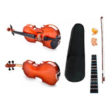 Violino Arco Breu Cavalete Acústico 4/4 Madeira Estojo Luxo