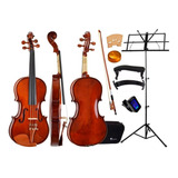 Violino Eagle 3/4 Ve431 Case Luxo + Kit Completo Espaleira