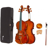 Violino Eagle 3/4 Ve431 Envernizado Kit Completo Novo + Nfe