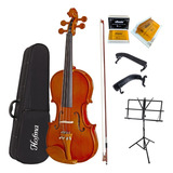 Violino Hofma By Eagle Hve241 4/4 + Espaleira + Estante