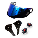 Viseira Capacete Ls2 Ff358 Azul Iridium + Kit Reparo Poli