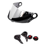 Viseira Capacete Ls2 Ff358 Cromada + Kit Reparo Polivisor