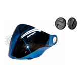 Viseira Capacete Zeus 202fb Esp. Azul+botões