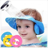 Viseira De Banho De Bebê Protetora Olhos E Ouvidos Criança Cor Azul