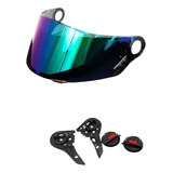 Viseira Fw3 Gt Ls2 Ff358 Camaleãoanti Risco Kit Reparo Botão