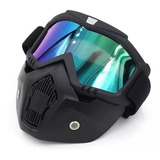 Viseira Mask De Capacete Aberto Tipo Camaleão Azul Colorido