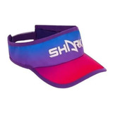 Viseira Shark Beach Tennis - Ajustável Sunset Azul Pink 