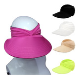 Viseira Turbante Dupla Face De Praia Proteção Solar Uv50+