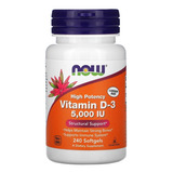 Vitamina D 5000 Ui Now 240 Softgels Imunidade Ultra Potente