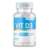 Vitamina D3 2000ui Vit D + K2 Mk7 + Cálcio - 60 Cápsulas