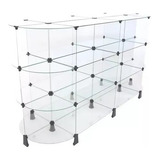 Vitrine Gondola Centro Em Vidro Multiuso 1,40 X 1,00 X 0,40