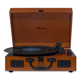 Vitrola Raveo Sonetto Toca discos Com Bt Usb Reproduz grava Cor Natural Wood 110v 220v