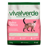 Viva Verde Areia Para Gatos Grãos Mistos 10kg Biodegradável