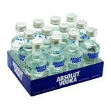Vodka Absolut Destilada Mini De 50ml Caixa Com 12 Unidades