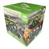 Volante De Vibrao C Pedal E Cambio Gamer Pro Kp 5815a P Xbox 360 Ps3 Ps2 Pc Usb Preto verde