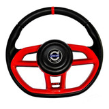 Volante Esportivo Caminhão Volvo Vm (37cm) Gti Vermelho