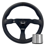 Volante Esportivo Lotse Gt330 ( Couro / Preto )