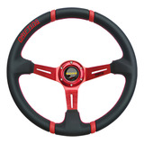 Volante Esportivo Momo Drifting - Vermelho 35cm De Diâmetro