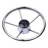 Volante Inox Náutico Para Barcos Lancha Universal 343mm