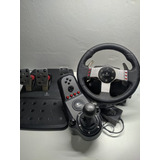 Volante Logitech G27 C/ Pedal C/ Câmbio Ps2 Ps3 Pc +garantia
