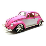 Volkswagen Fusca 1967 Escala 1:18 Die Cast Rosa