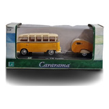 Volkswagen Samba Kombi + Trailer Cararama 1:43 Case Acrílico