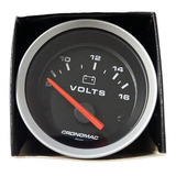 Voltímetro 52mm 12v Linha Sport Cronomac