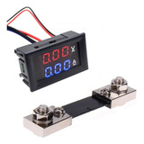 Voltímetro Amperímetro + Shunt Dc 0-100v