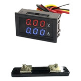 Voltímetro Amperímetro + Shunt Dc 0-100v