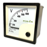 Voltimetro Analogico Fm 96x96 600v 480/115v Polus