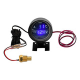 Voltímetro Com Marcador De Temperatura Automotivo Universal