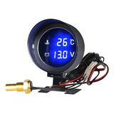 Voltímetro Digital + Marcador Temperatura Água Automotivo