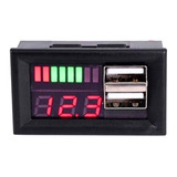 Voltímetro Digital P/ Carro Indicador De Carga Bateria 2 Usb